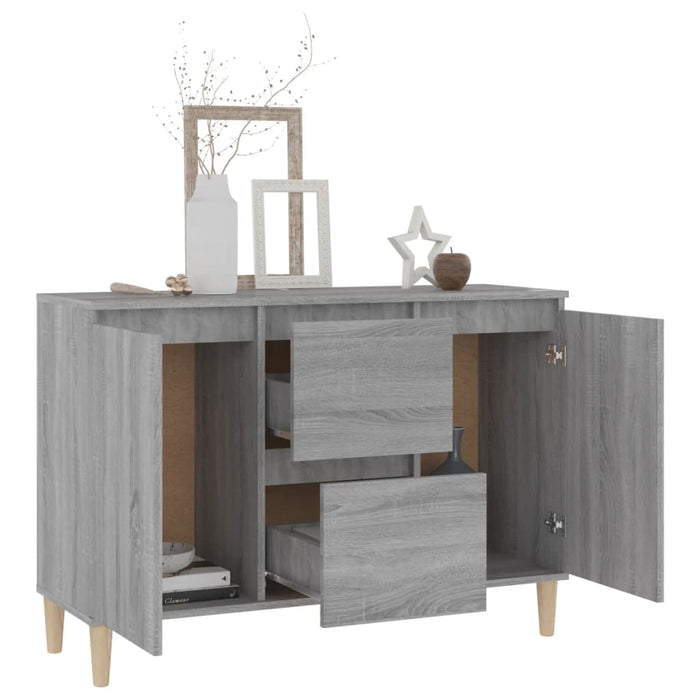 Credenza Grigio Sonoma 103,5x35x70 cm in Legno Ingegnerizzato 815163