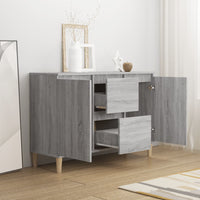 Credenza Grigio Sonoma 101x35x70 cm in Legno Ingegnerizzato 815163