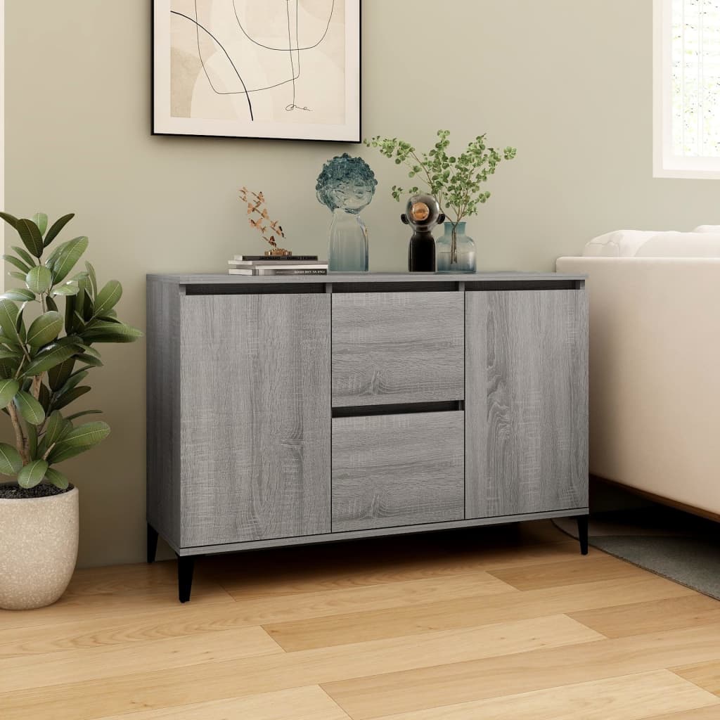 Credenza Grigio Sonoma 104x35x70 cm in Legno Multistrato 815166