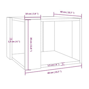 Tavolino Salotto Rovere Marrone 40x40x30cm Legno Ingegnerizzato 815170