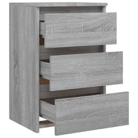 Comodino Grigio Sonoma 40x35x62,5 cm in Legno Multistrato cod mxl 31065