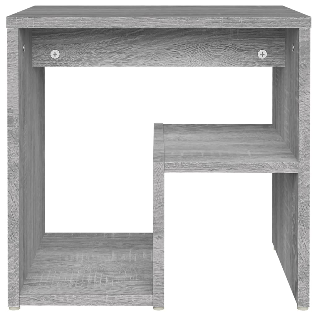 Comodino Grigio Sonoma 40x30x40 cm in Legno Multistrato 815179