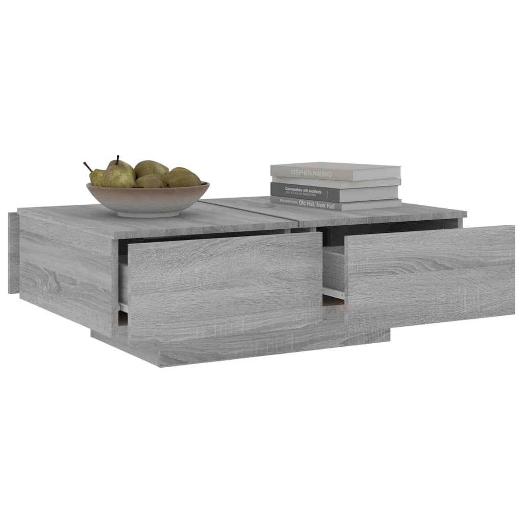 Tavolino da Salotto Grigio Sonoma 90x60x31 cm Legno Multistrato