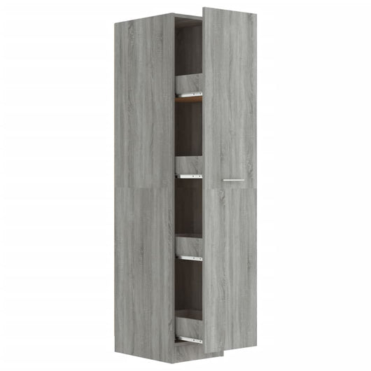 Mobile Farmacia Grigio Sonoma 30x42,5x150 cm Legno Multistrato cod mxl 53330