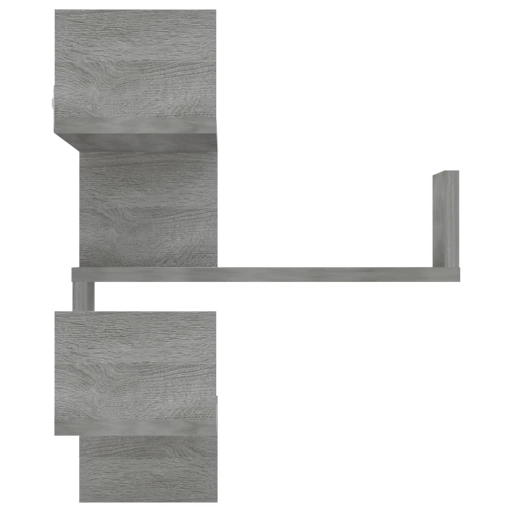 Scaffale Parete Angolo 2pz Grigio Sonoma 40x40x50cm Multistrato 815207