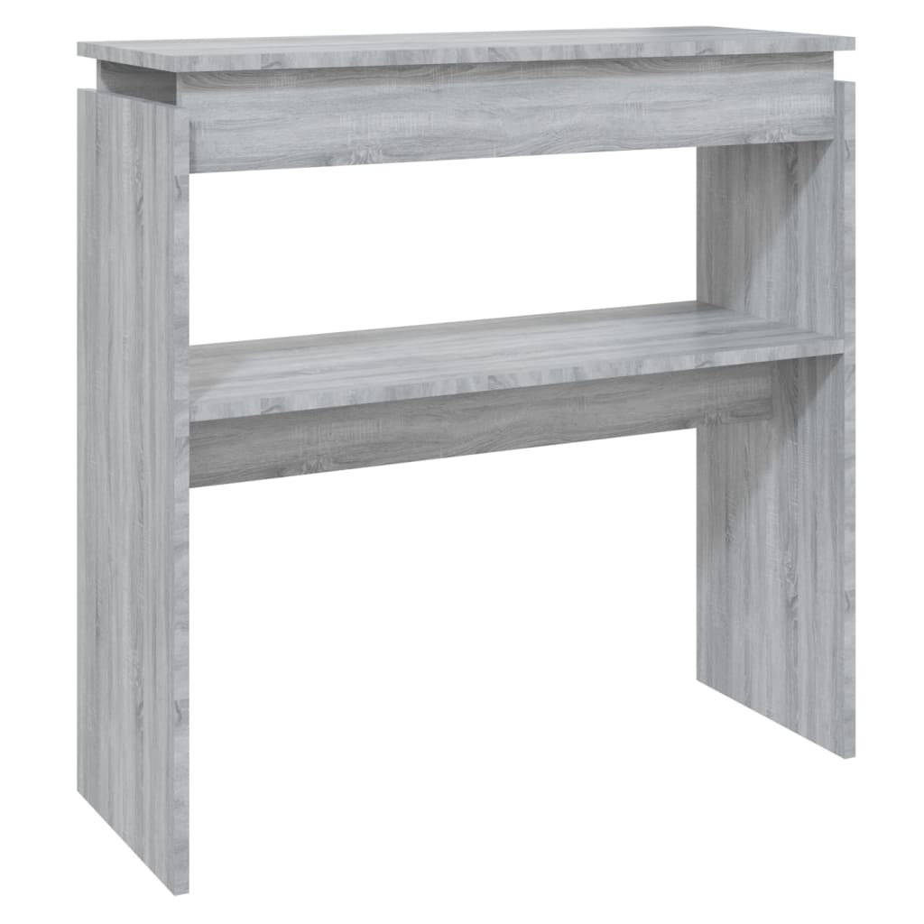 Tavolino Consolle Grigio Sonoma 80x30x80 cm Legno Multistrato cod mxl 12268