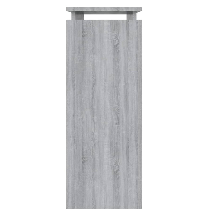 Tavolino Consolle Grigio Sonoma 80x30x80 cm Legno Multistrato 815217