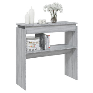 Tavolino Consolle Grigio Sonoma 80x30x80 cm Legno Multistrato cod mxl 12268