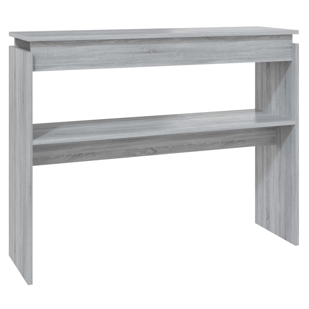 Tavolino Consolle Grigio Sonoma 102x30x80 cm Legno Multistrato