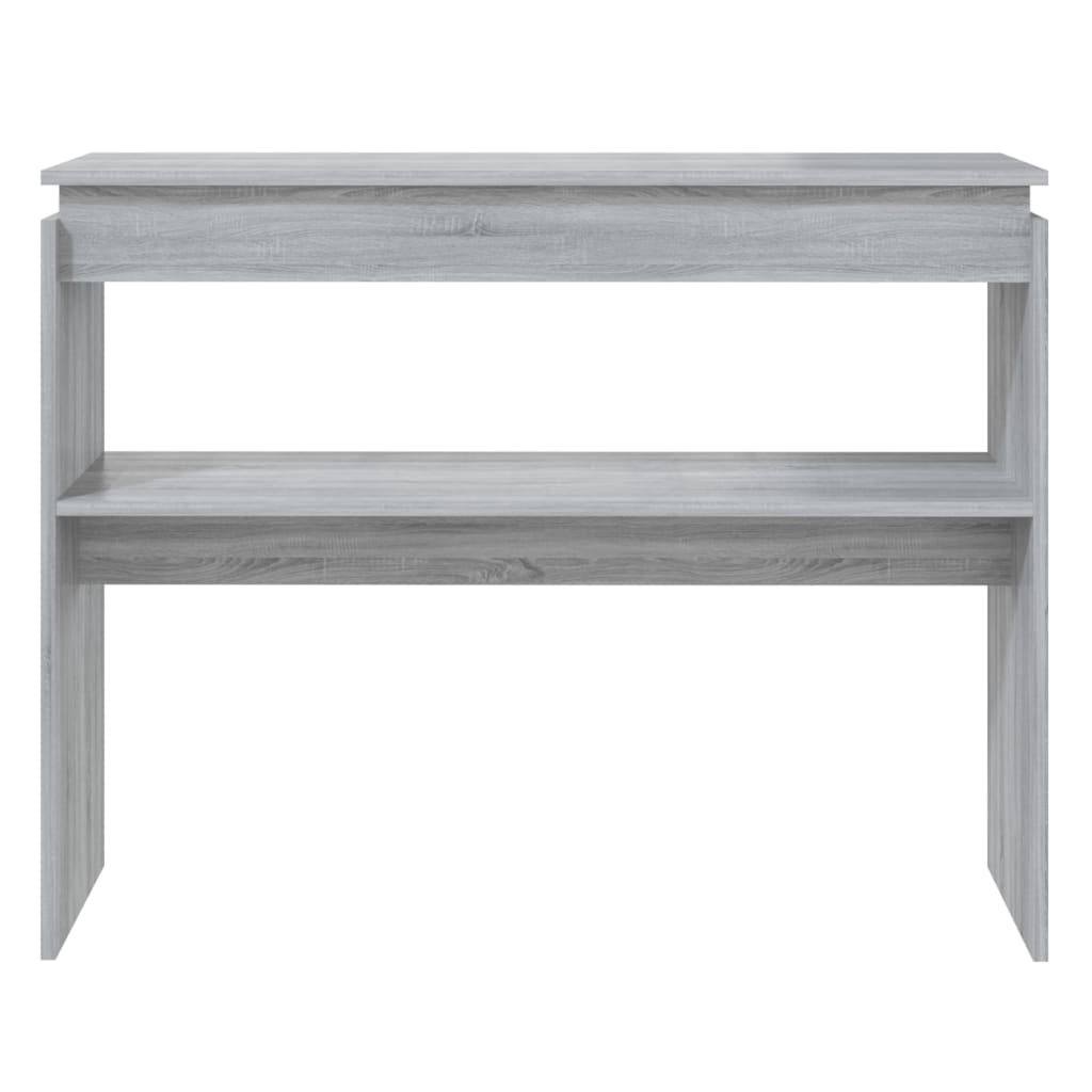 Tavolino Consolle Grigio Sonoma 102x30x80 cm Legno Multistrato