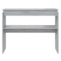 Tavolino Consolle Grigio Sonoma 102x30x80 cm Legno Multistrato