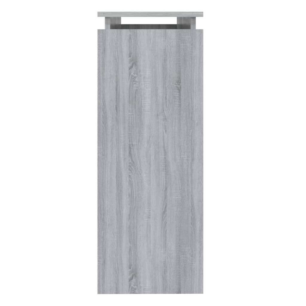 Tavolino Consolle Grigio Sonoma 102x30x80 cm Legno Multistrato