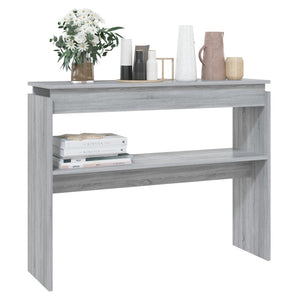 Tavolino Consolle Grigio Sonoma 102x30x80 cm Legno Multistrato