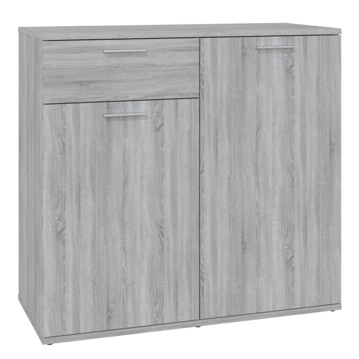 Credenza Grigio Sonoma 80x36x75 cm in Legno Multistrato 815490