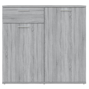 Credenza Grigio Sonoma 80x36x75 cm in Legno Multistrato 815490