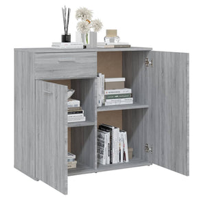 Credenza Grigio Sonoma 80x36x75 cm in Legno Multistrato 815490