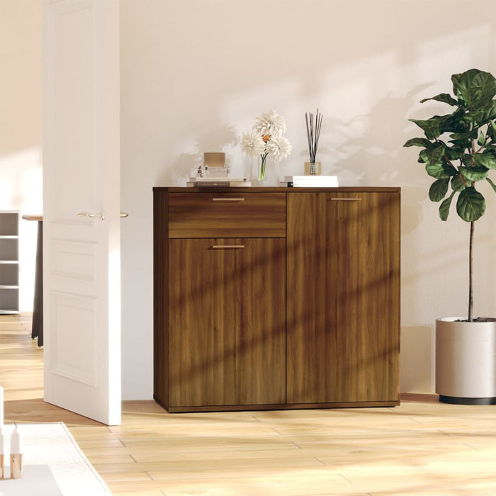 Credenza Rovere Marrone 80x36x75 cm in Legno Ingegnerizzato cod mxl 7382