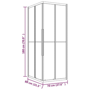 Cabina Doccia ESG Smerigliato 80x70x180 cm 151844