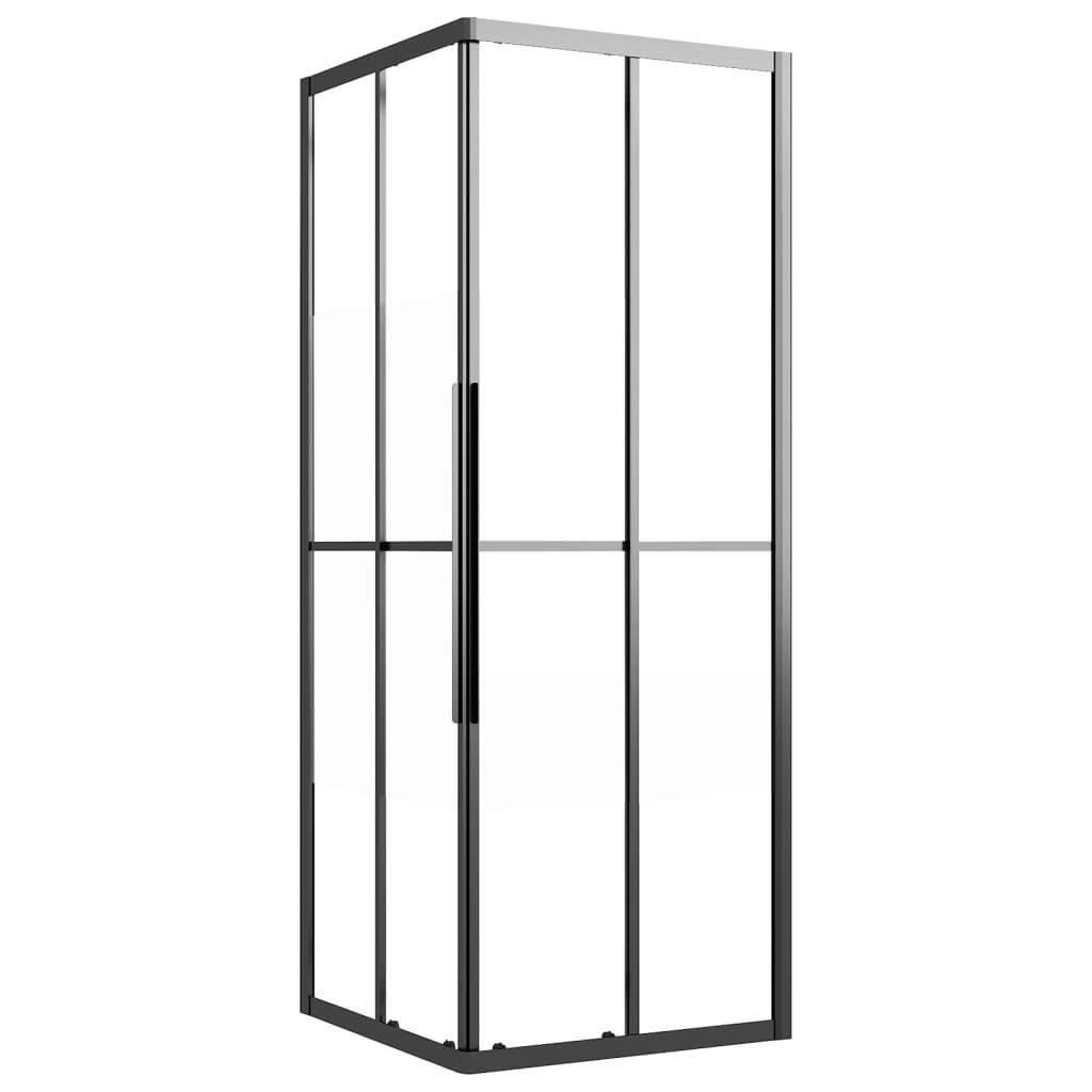 Cabina Doccia ESG Semi Smerigliato 80x70x180 cm Nera 151853