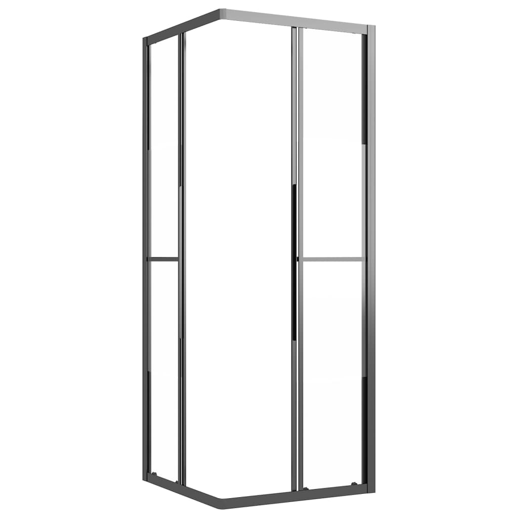 Cabina Doccia ESG Semi Smerigliato 80x70x180 cm Nera 151853