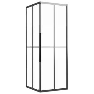 Cabina Doccia ESG Smerigliato 80x80x180 cm Nera cod mxl 46431