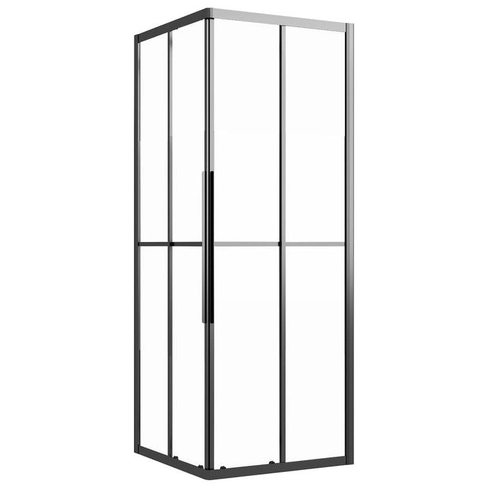 Cabina Doccia ESG Smerigliato 80x80x180 cm Nera cod mxl 46431