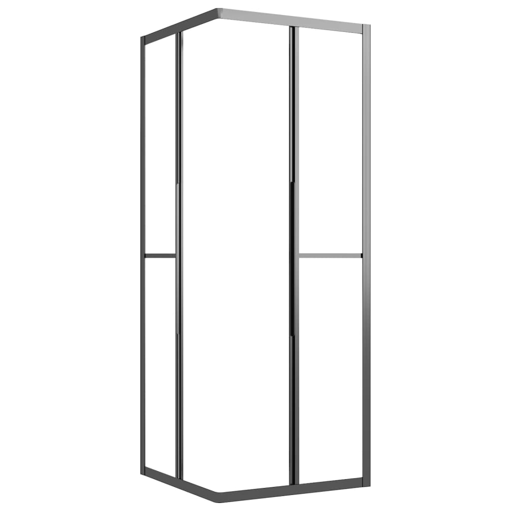 Cabina Doccia ESG Smerigliato 80x80x180 cm Nera 151857