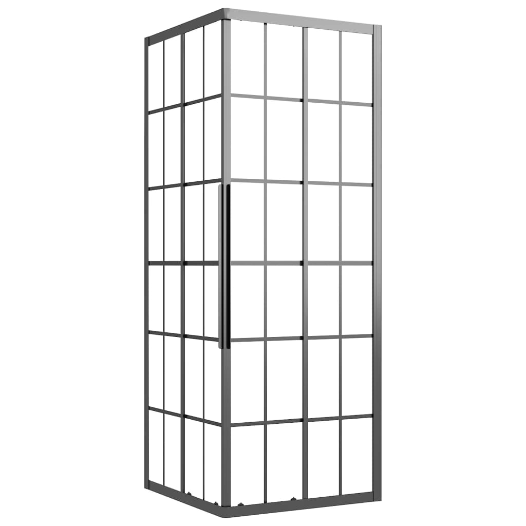 Cabina Doccia ESG Smerigliato 70x70x180 cm Nera 151859