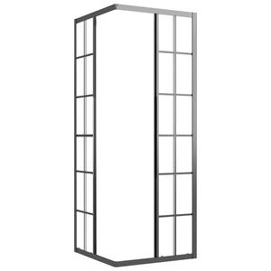 Cabina Doccia ESG Smerigliato 70x70x180 cm Nera 151859