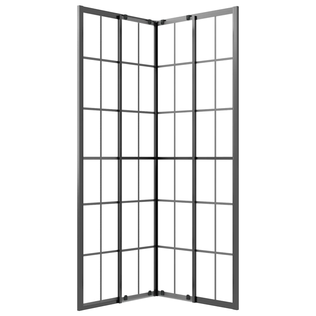 Cabina Doccia ESG Smerigliato 70x70x180 cm Nera 151859