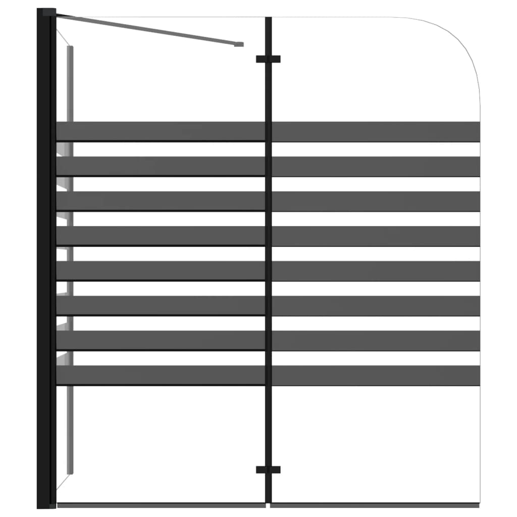 Box Doccia a Strisce 120x68x130 cm in Vetro Temperato cod mxl 51562