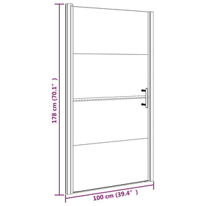 Parete Doccia 100x178 cm Vetro Temperato Semi Smerigliato Nero cod mxl 50730