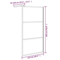 Parete Doccia Walk in 115x195 cm in Vetro Smerigliato ESG Nero 151879