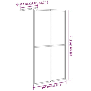 Cabina Doccia 100x195 cm Vetro Temperato Scuro cod mxl 47082