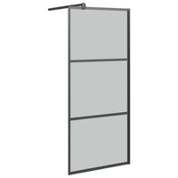 Parete Doccia Walk in 80x195 cm in Vetro Scuro ESG Nero 151889