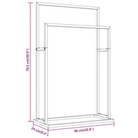 Portasciugamani Autoportante Bianco 48x24x78,5 cm in Ferro cod mxl 52758