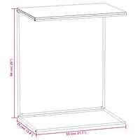 Tavolino da Salotto Bianco 55x35x66 cm in Legno Multistrato cod mxl 58273