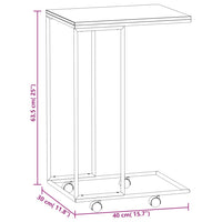 Tavolino con Ruote Bianco 40x30x63,5cm in Legno Ingegnerizzato cod mxl 63757