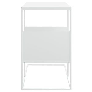 Tavolino Bianco 55x36x59,5 cm Legno Multistrato cod 10041