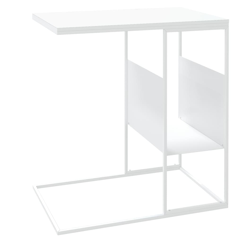 Tavolino Bianco 55x36x59,5 cm Legno Multistrato cod 10041