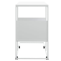 Tavolino con Ruote Bianco 55x36x63,5 cm in Legno Multistrato cod mxl 58227