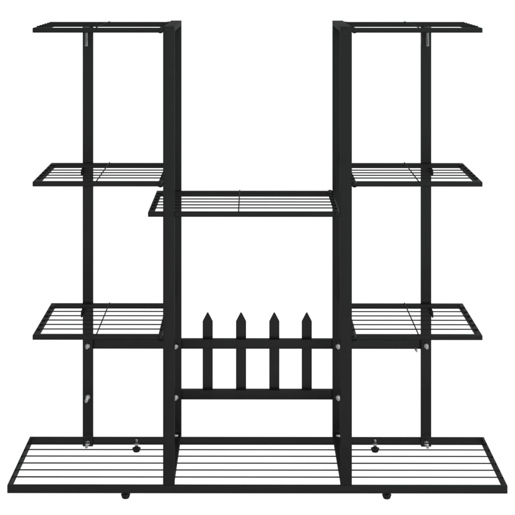 Portafiori 94,5x25x89 cm Ferro Nero 343119