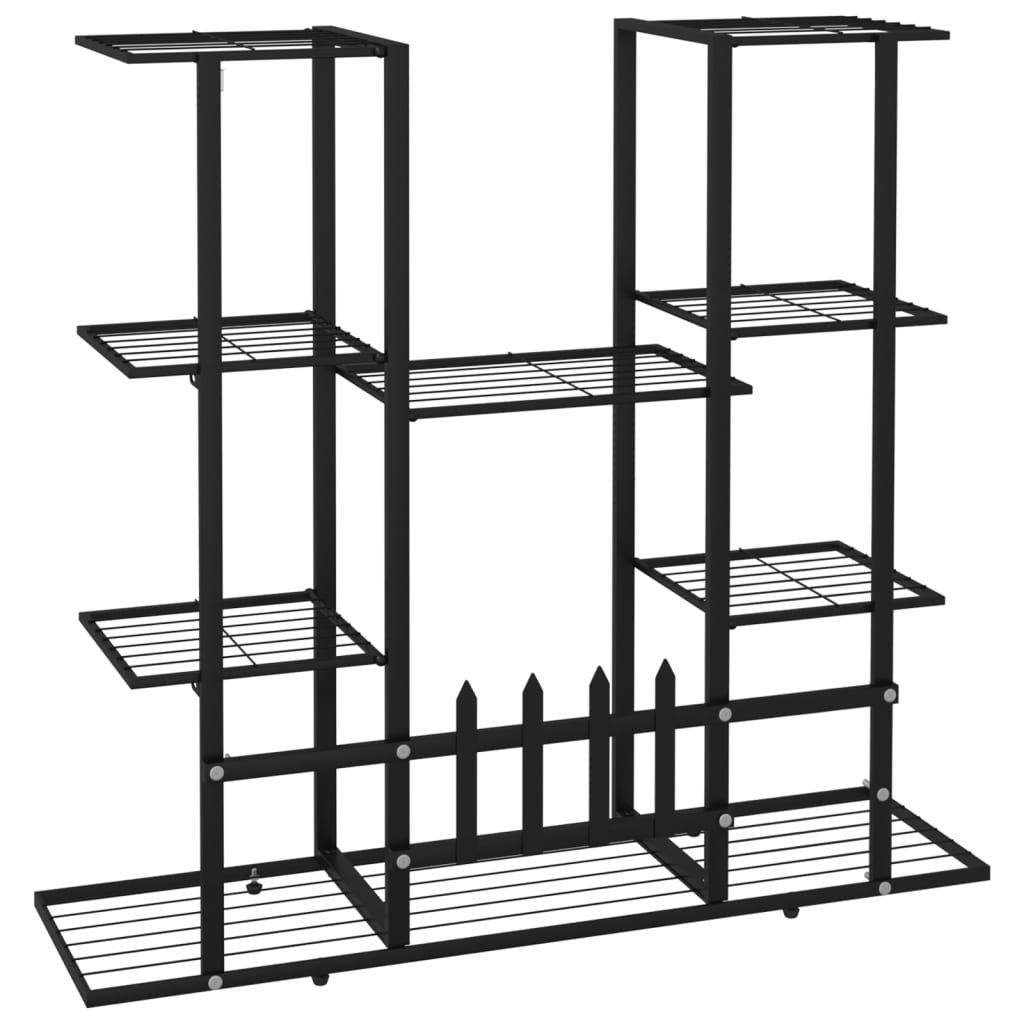 Portafiori 94,5x25x89 cm Ferro Nero 343119