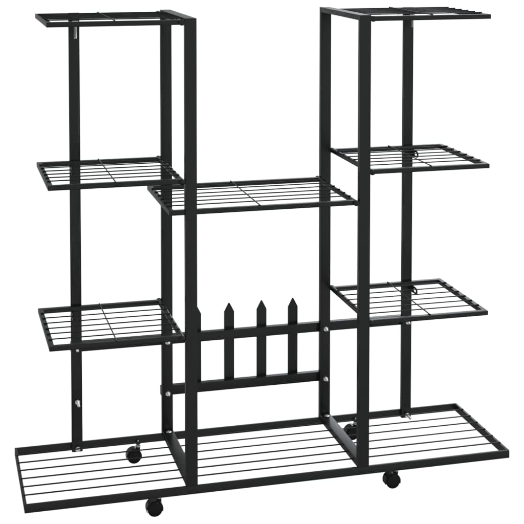 Portafiori con Ruote 94,5x24,5x91,5 cm Ferro Nerocod mxl 121159