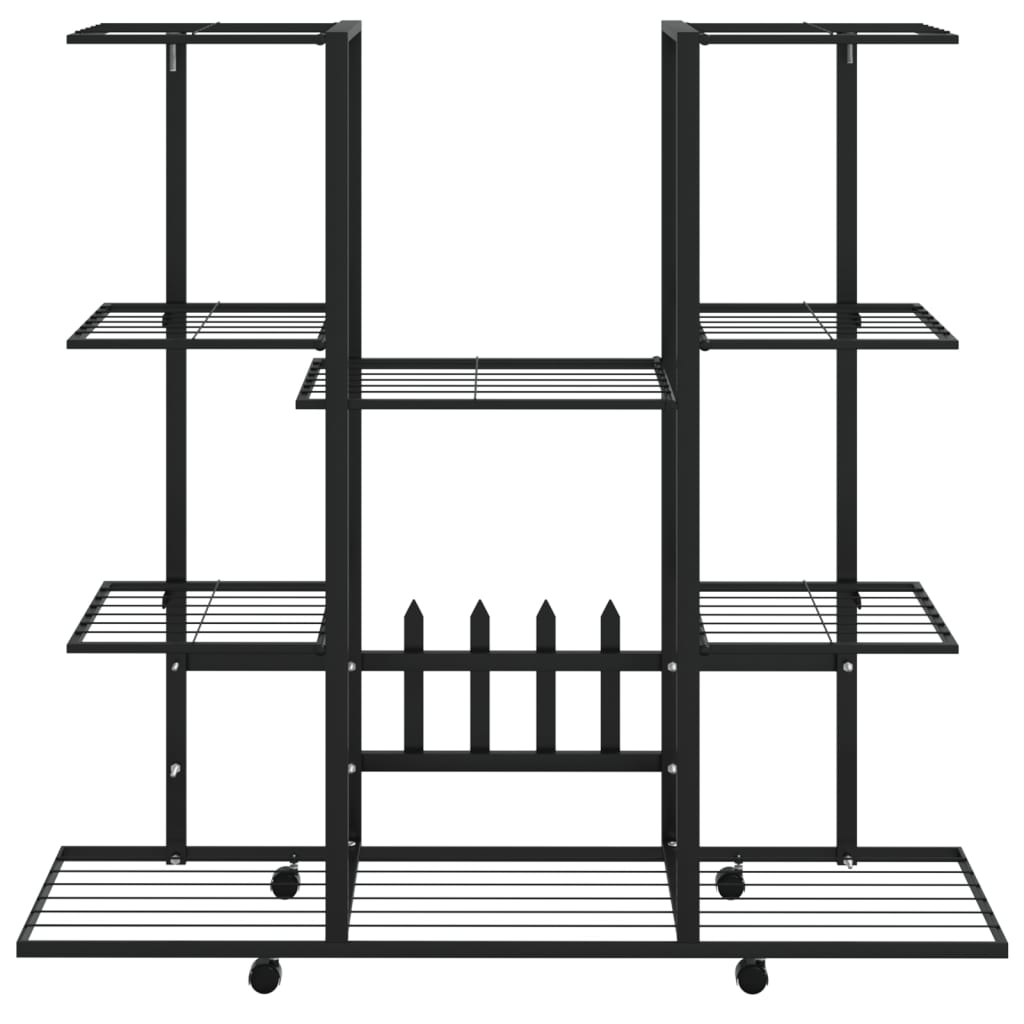 Portafiori con Ruote 94,5x24,5x91,5 cm Ferro Nerocod mxl 121159