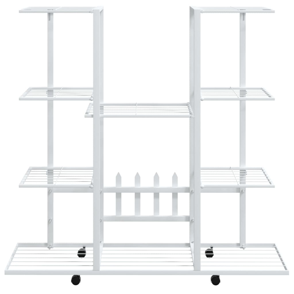 Portafiori con Ruote 94,5x24,5x91,5 cm Ferro Bianco cod mxl 59125