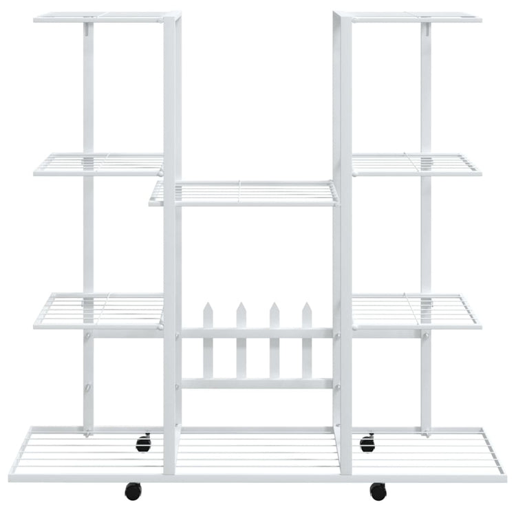 Portafiori con Ruote 94,5x24,5x91,5 cm Ferro Bianco cod mxl 59125