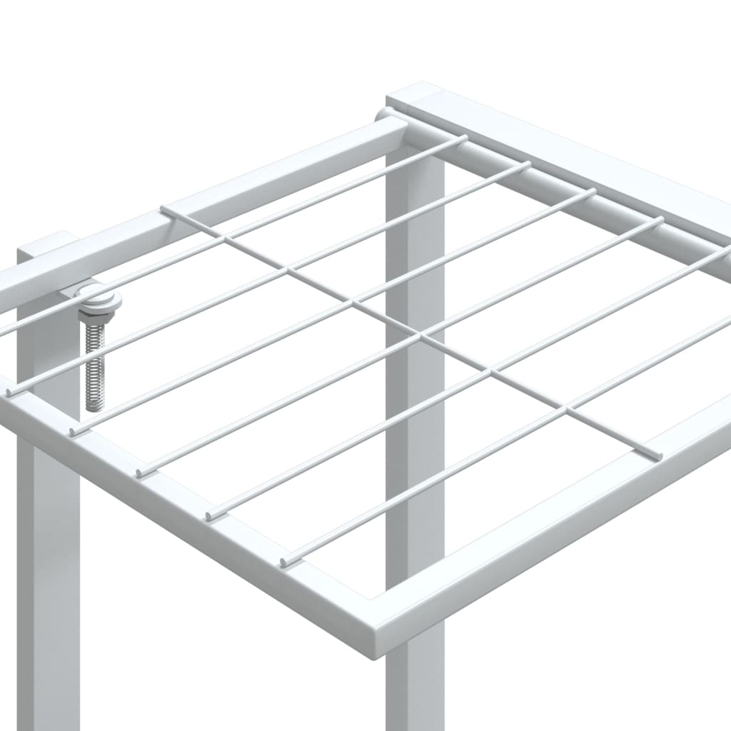 Portafiori con Ruote 94,5x24,5x91,5 cm Ferro Bianco cod mxl 59125