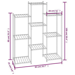 Portafiori 83x25x100 cm Ferro Nero 343123