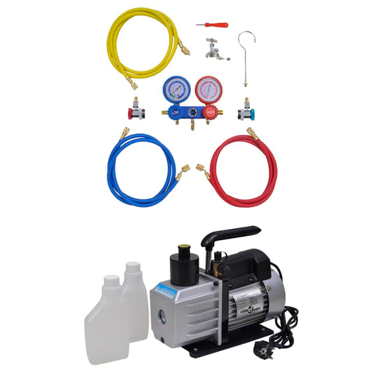 Kit Pompa di Aspirazione 50 L/min con Manometro a 2 Vie 3100286